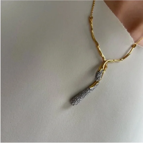 ALEXIS BITTAR Solanales Gold CrystalCascade Necklace